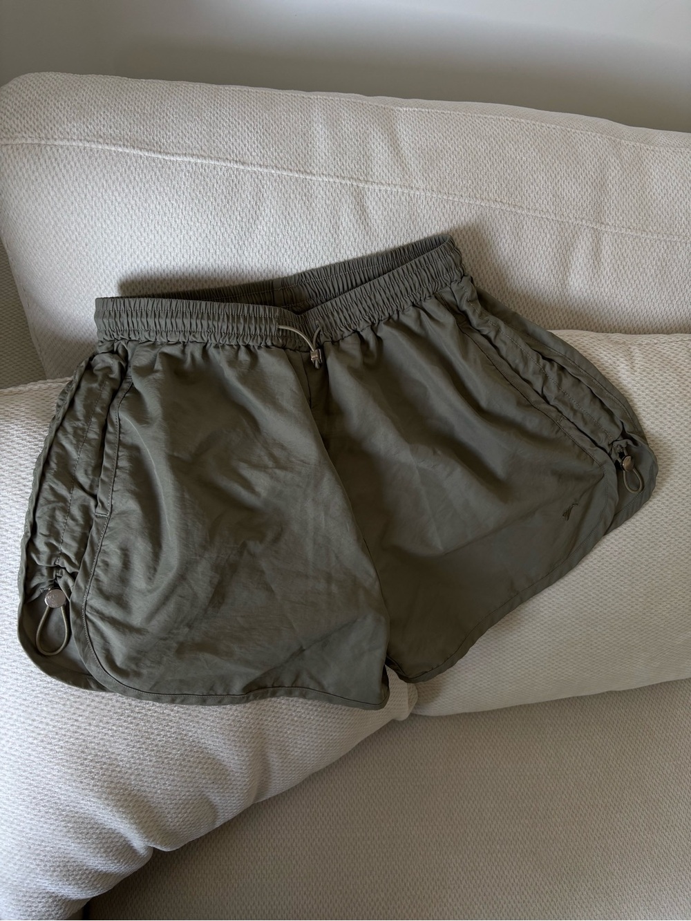 Women's Olive Green Lightweight Drawstring Shorts